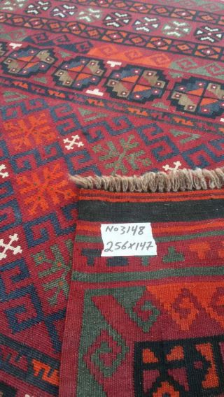 4 ' 10 x 8 ' 5 ft Handmade vintage afghan tribal maimana wool persian area kilim rug 6