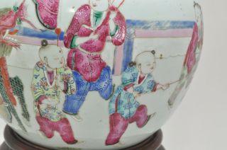 Antique Chinese Qing Guangxu Famille Rose Ginger Jar on Stand 19th Century 10