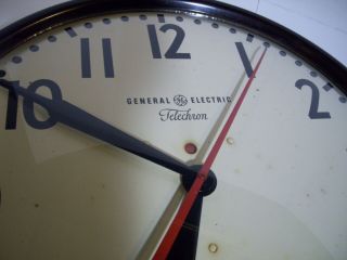 Vintage General Electric Telechron School Industrial WALL CLOCK 17.  5 