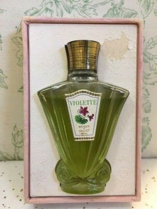 Vintage Roger & Gallet Violette Perfume Bottle In Presentation Box Antique