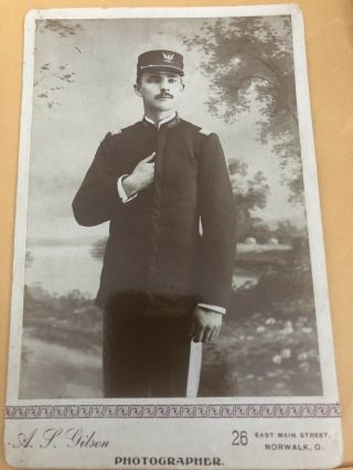 Civil War Cabinet Card Photo Young Captain