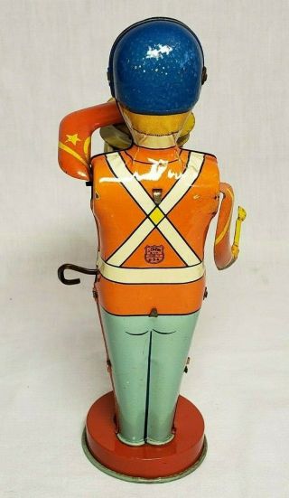 VINTAGE RARE 1940 ' S CHEIN & CO.  WIND UP MECHANICAL TIN BASE DRUMMER TOY 4
