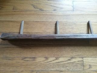 rustic primitive herb drying coat rack wood 32 inches 5 pegs country cottage 5