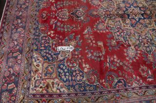 Vintage Traditional Kashmar Persian Oriental Hand - Knotted 10x12 Floral Wool Rug 7