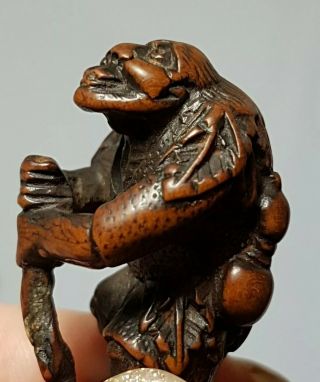 A Wonderful Edo Period Netsuke Of Chokaro Sennin.