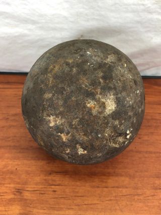 Vintage Antique Authentic Civil War Relic Solid Shot Cannon Ball Gettysburg,  PA. 3