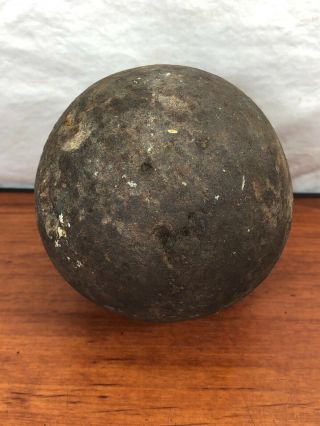 Vintage Antique Authentic Civil War Relic Solid Shot Cannon Ball Gettysburg,  PA. 4
