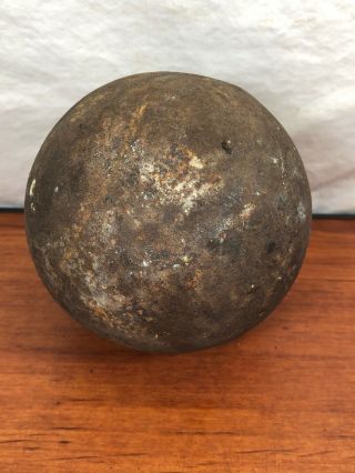 Vintage Antique Authentic Civil War Relic Solid Shot Cannon Ball Gettysburg,  PA. 7