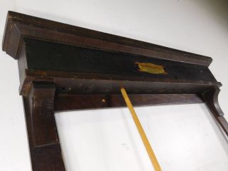 1920s Antique Victor Billiard Philadelphia Pool Cue Stick Solid Oak Hanging Rack 2