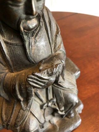Late Ming Bronze Figure of a Confucian Deity 4