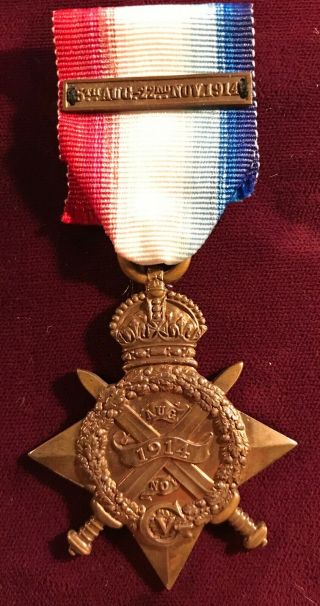 Great Britain Wwi 1914 Star With Bar To Royal Marine Brigade