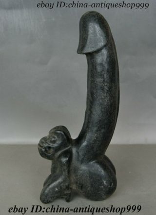 China Hongshan Culture Stone Carved Pig Dragon Mantis Genital Organ Reproductive