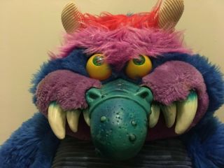1986 MY PET MONSTER vintage plush toy with Hand Cuffs / Shackles Amtoy 2