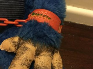 1986 MY PET MONSTER vintage plush toy with Hand Cuffs / Shackles Amtoy 9