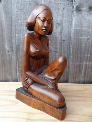 Early Master Carved Balinese Art Deco Figure Bali Indonesia