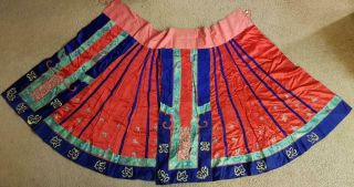 Antique Chinese Embroidery Woman ' s Skirt,  19th/ Early 20th C 11