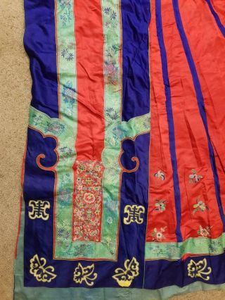 Antique Chinese Embroidery Woman ' s Skirt,  19th/ Early 20th C 4