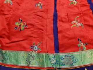 Antique Chinese Embroidery Woman ' s Skirt,  19th/ Early 20th C 7