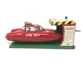 Line Mar Toys Fire Chief With Hydrogen Service Station