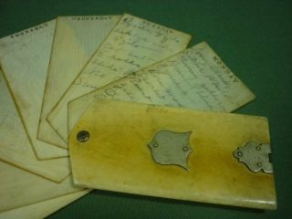 Antique Aide Memoire Daily Pocket Notebook federal Shield Diary Mon - Sat 19A058 4