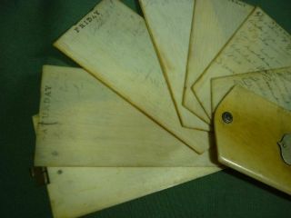 Antique Aide Memoire Daily Pocket Notebook federal Shield Diary Mon - Sat 19A058 5
