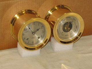 Chelsea Vintage Ships Bell Clock/barometer Set 1977 Restored