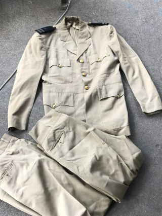 Ww2 Era Us Navy Officers Jacket With 2 Pairs Of Pants (d290