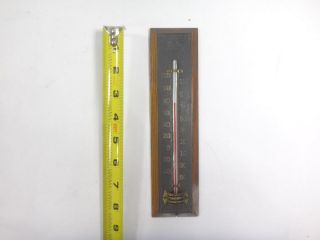 Antique Vintage Thermometer Taylor Rochester,  N.  Y.  Oak Base - 56 To 122 Degrees