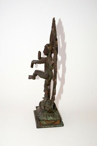 20C Indian Shiva Nataraja Sacred Dance Motif Casted Bronze Sculpture (Nap) 3