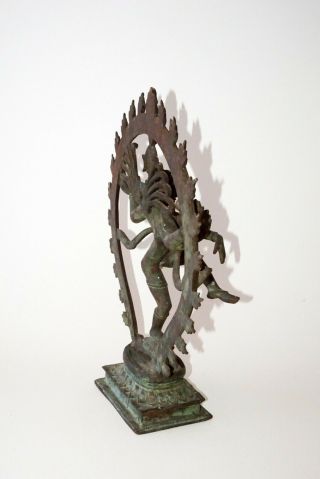 20C Indian Shiva Nataraja Sacred Dance Motif Casted Bronze Sculpture (Nap) 6