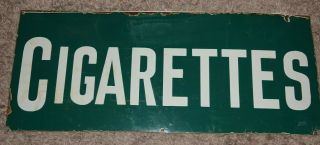 Large Old Enamel Cigarette Sign - Rare - L@@k