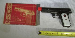 Vintage Hubley Colt Army.  45 Metal Cap Gun W/ Box - Never Played With - Nos