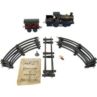 Bing Live Steam Train And Track Toy Set With Instructions - Early 1900 