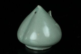 May158 Korean Goryeo Celadon Porcelain Water Dropper Peach Style Writing Tool