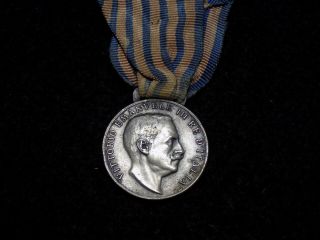 Italian Kingdom Wwi Era Libia Campaign Medal In Silver