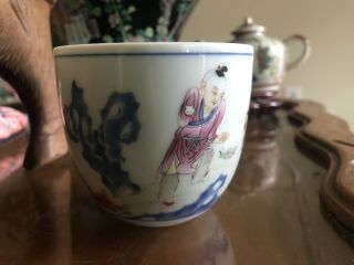 Antique 19th Century Chinese Famille Rose Porcelain Tea Cup 3