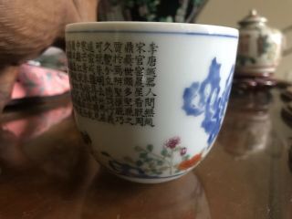 Antique 19th Century Chinese Famille Rose Porcelain Tea Cup 4