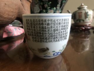 Antique 19th Century Chinese Famille Rose Porcelain Tea Cup 5