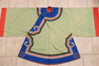 Antique Rare Robe Chinese Silk Embroidery Phoenix - Qing 19th C.