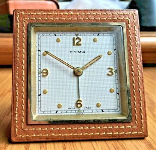 Vintage CYMA travel alarm clock in case and box (outstanding) 6
