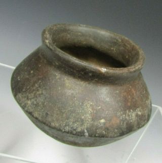 Pre Columbian Colombia Blackware Pottery Bowl Quillacinga Culture 200 - 1100ad