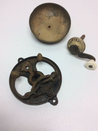 1860 Taylor Crank Type Brass Doorbell 3