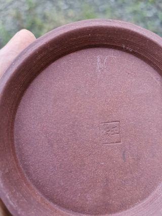 From Estate Chinese Old Yixing Zisha Drum Warm Cup Signed&Marked Asian China 7