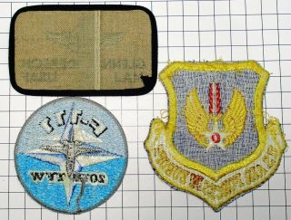 USAF MILITARY PATCH AIR FORCE USAFE 20TH TFW 79TH TFS NAMED TAG BADGE (3) SET2 2