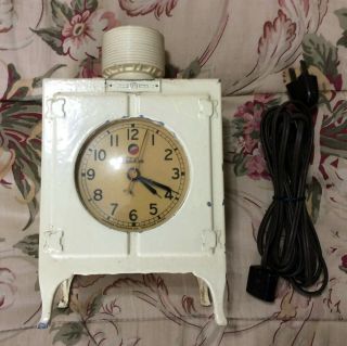 Vintage Cast Iron General Electric Ge Telechron Refrigerator Clock