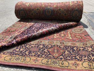 Auth: 30 ' s Antique Turkish Rug Finest Decorative Wool Masterpiece 12x16 NR 10