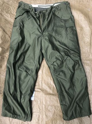 Nos Us Army Korea M1951 Huge Cold Weather Field Trousers Lined Pants 43 Inch Xl