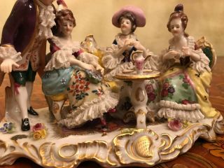 Antique German Dresden Volkstedt Porcelain Figure Figurine 5