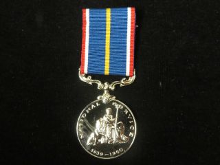 National Service Medal (cased,  full - size) of Mr A.  K.  Butler of Shadwell,  Leeds 3