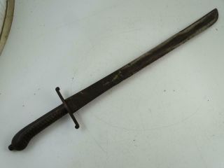 Antique French Italian 1895 Military Sword Metal Handle Austria 24 " Long Vintage